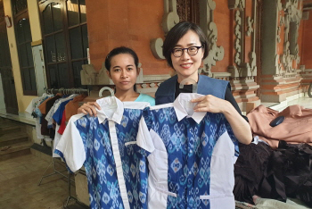 Hand-made Shirts by a Trainee of Sewing Class (2019)